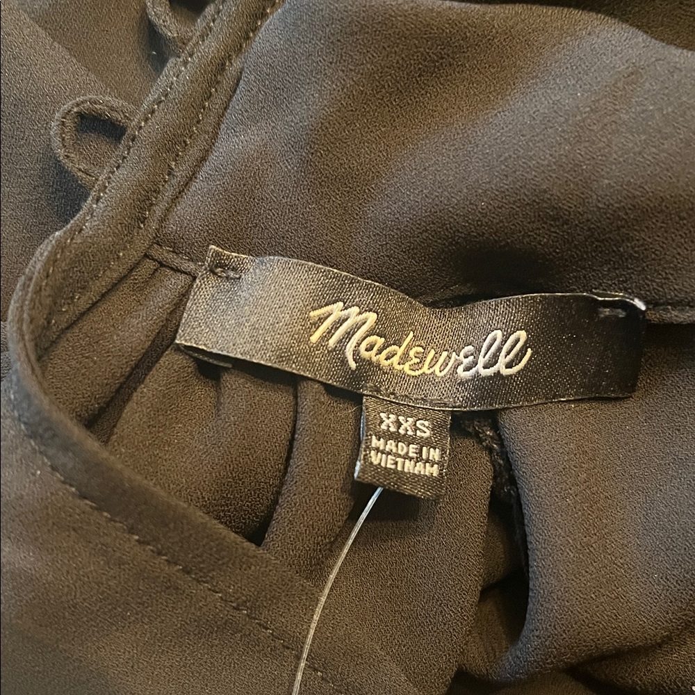Madewell mock neck chiffon xxs new puff sleeve - Picture 6 of 6